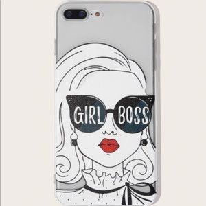 🆕Transparent girl boss style 7/8s iPhone case